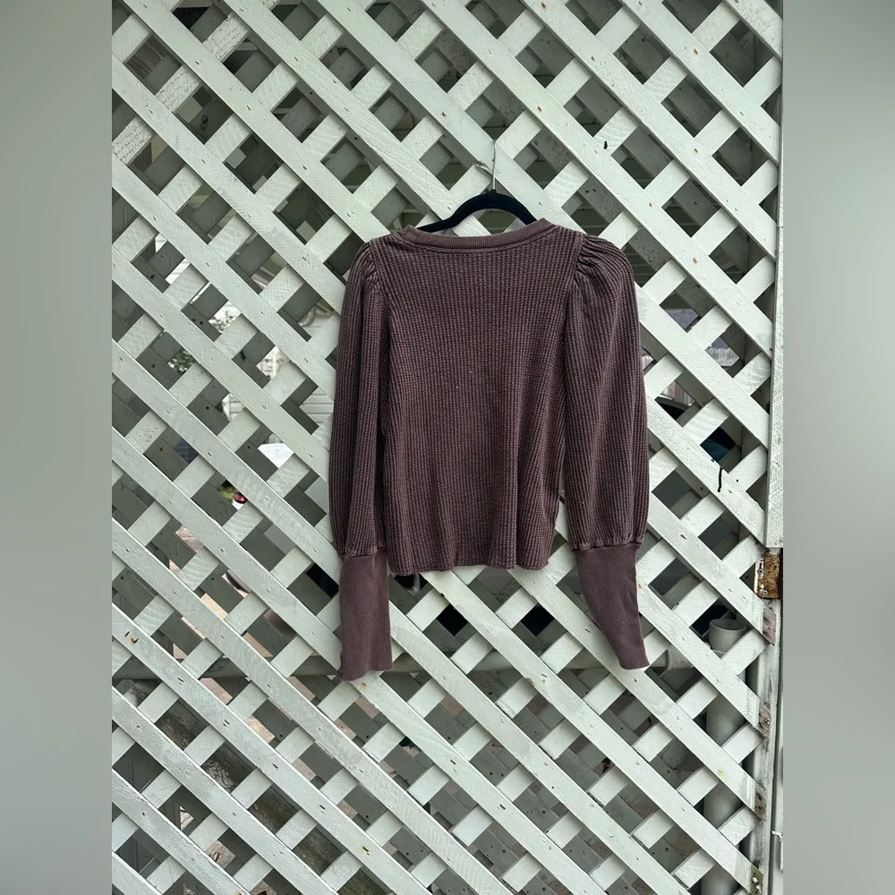 Free People Chocolate Knit Blouse - Picture 6 of 6